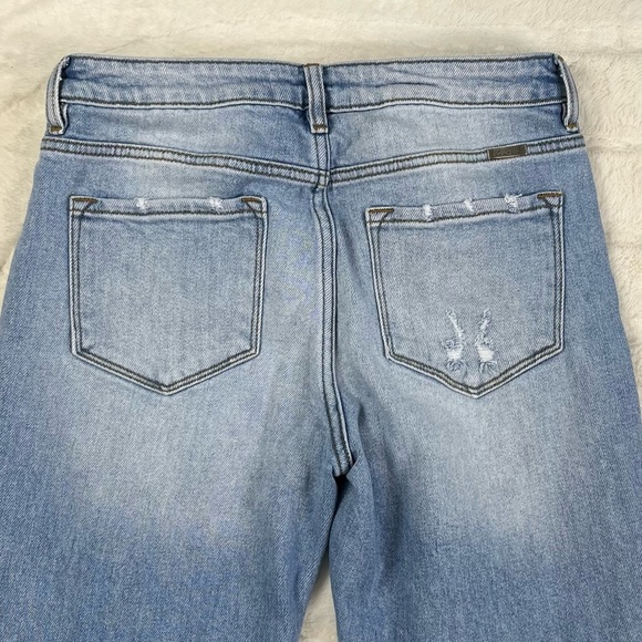 Kancan Ripped Distressed Straight Leg Relaxed Boyfriend Jeans Size 9/28 - Picture 6 of 9